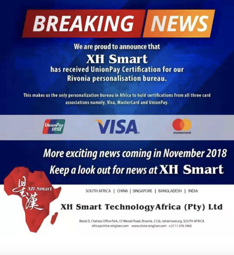 XH Africa has received UnionPay Certification